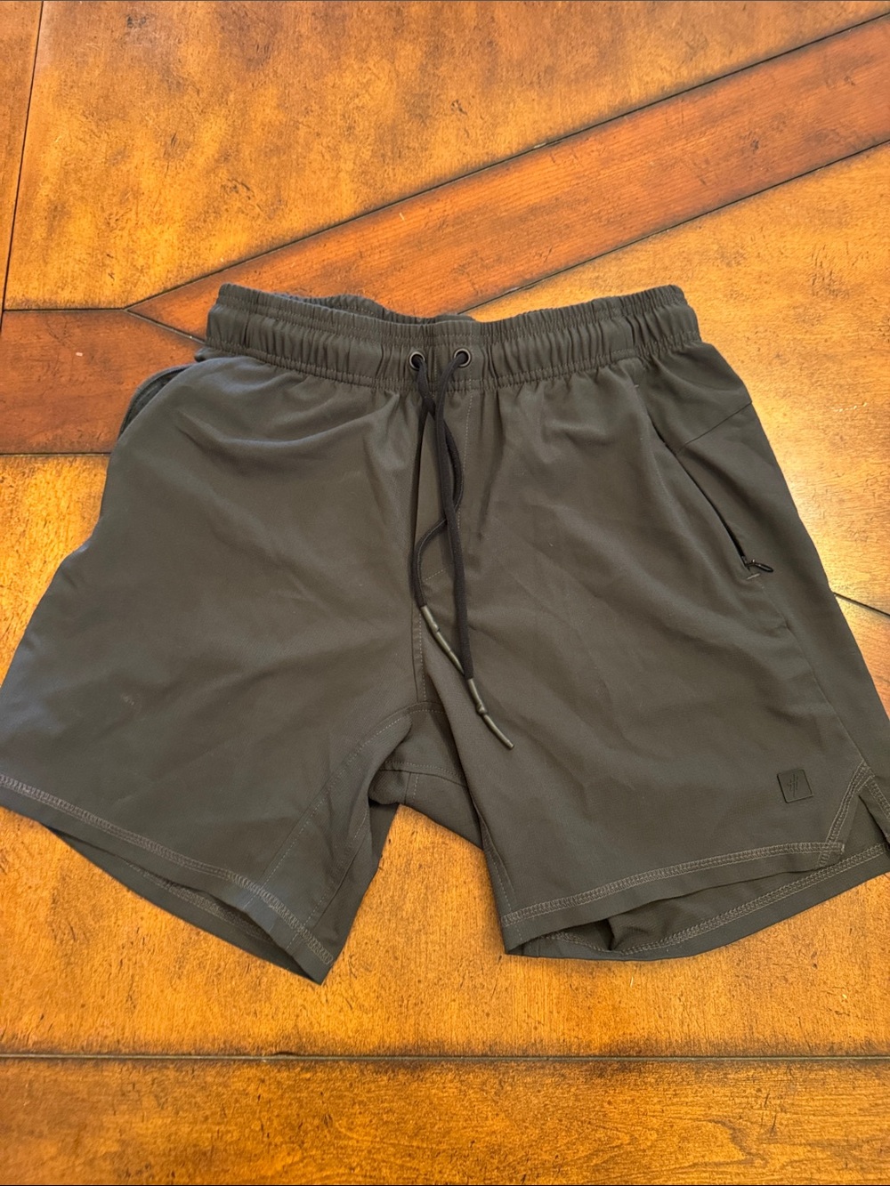 Men's Gray Athletic Shorts with Drawstring